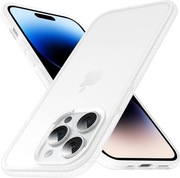 Etui matowe wstrząsoodporne iPhone 14 Pro – białe, ochrona 12FT