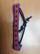 Bransoletka z koralików tkana ręcznie na krośnie