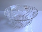 Misa kryształowa duża rozłożysta miska owocarka salaterka kryształ PRL