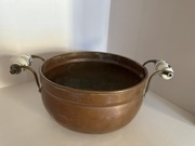 Miedziana osłonka uchwyty ceramiczne kociołek miedź