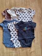 BODY krótki rękaw  62cm 6pak 0-3 miesięcy