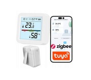 Termometr Czujnik Temperatury Wilgotności Zegar TUYA SMART LIFE ZigBee LCD