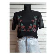 Primark, czarna siateczkowa bluzeczka, rozm. 10, 38, M, mesh