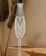 Makrama „Łapacz snów” na obręczy – dekoracja boho handmade