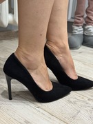 Szpilki buty na obcasie czarne jenny fairy 37 szpic biurowe eleganckie