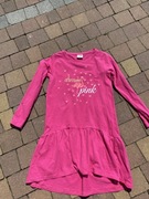 Sukienka różowa długi rękaw 122