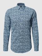 Koszula Hugo Boss Lniana Granatowa S Slim Fit JESIEŃ