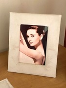 Ramka na zdjecie velvet 21x26 cm vintage beżowa