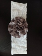 opaska gumokoronka różowy kwiat