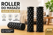 Roller do masażu stóp i mięśni czarny | wałek relaksacyjny 3D