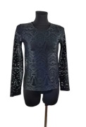 Nowa czarna bluzka wzór 34,XS BonPrix Bodyflirt długi rękaw