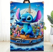 Nowy mięciutki duży koc bajkowy Stitch i Lilo 150x200