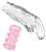 Nakładka poszerzająca penisa, rękaw, przedłużka, pierścień erekcyjny -2 szt