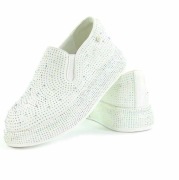 Poółbuty wsuwane Goe for shoes 39 white kryształki 
