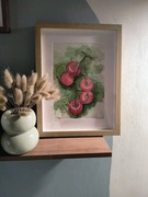 Obraz plakat do kuchni akwarela ręcznie malowany pomidory 