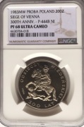 200 ZŁ Próba NIKIEL ODSIECZ WIEDEŃSKA 1983 NGC PF68 ! 2 MAX PIĘKNA