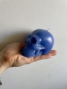 Świeczka czaszka niebieska