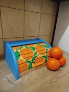 CHLEBAK RĘCZNIE MALOWANY POJEMNIK NA CHLEB KOLOROWY CHLEBACZEK POJEMNIK