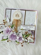 Luksusowa kartka komunijna 3D, Pamiątka Komunii Świętej w pudełku, prezent 