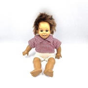 Lalka plastikowa czarna czarnoskóra vintage lata 80 80s 1980s prl  retro