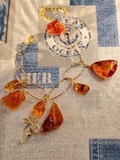 Bransoletka z Naturalnym Bursztynem Bałtyckim. 