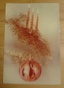 Kartka Boże Narodzenie papier fotograficzny PRL