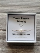 Bransoletka na jedwabnej nici z Perłą na wieczór panieński