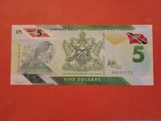 TRINIDAD I TOBAGO 5 DOLARÓW 2020 POLIMER SERIA AA STAN UNC