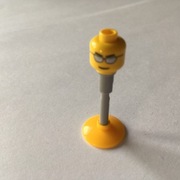 LEGO głowa ze srebrnymi okularami 3626cpb3103