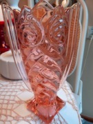 wazon skrzydlak "Sowa" rozalinowy przedwojenny