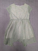 Zielona zwiewna elegancka sukienka w kwiaty kwiatki stokrotki H&M 98