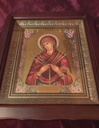 Ikona prawosławna w kiocie Matka Boska SIEDMIOMIECZNICA.