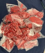 Lego CZERWONE - 2 kg, posegregowane wg rodzaju i wielkości