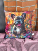 Poduszka pies piesek mops mopsik 40x40 cm urodziny prezent 