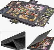 Stolik mata do ukladania puzzli z 6 szufladami składana filcowa a