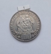 Moneta 100 złotych - Mieszko i Dąbrówka - 1966 rok.