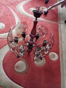 Lampa żyrandol PRL wiszący 6 punktowy gwint E27 