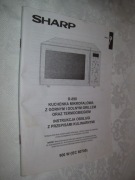SHARP - KUCHENKA MIKROFALOWA - R898 - INSTRUKCJA OBSŁUGI