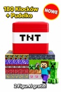 Klocki Magnetyczne 180 szt. Pudełko Minecraft Figurki Prezent Zabawka Stem