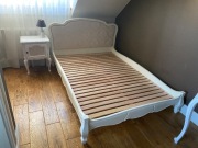 Zestaw mebli drewnianych - Łóżko, Toaletka, Szafka