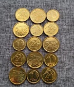 1 gr grosz  2 gr grosze i 5 gr groszy 2013 r RM Royal Mint. 5x komplet