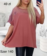 Bluzka bawełniana z koronką 