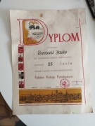 Dyplom PKP lata 70 