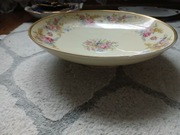 Duża patera na stopie Thomas grupa Rosenthal lata 20/30 kwiaty ecru