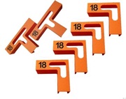 6x DŁUGI UCHWYT STOLARSKI KĄTOWY DO PŁYT 18mm