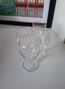 4 szt kieliszki do wódki vintage stare retro PRL z prl-u opalizujące szkło