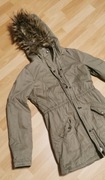 Hollister - damska kurtka z kapturem, kolor khaki Rozmiar M, old money