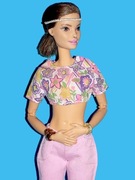 Lalka Barbie - Crop Top w kwiaty