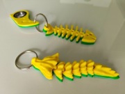 Brelok Drukowany 3D Ruchomy Smok i Ryba – Zestaw Fidget