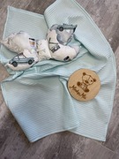 Komplet kocyk z poduszka motylek 